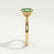 ISABELLA - Oval Green Lab Diamond 18k Yellow Gold Solitaire