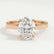 Isabella solitaire oval lab diamond cathedral setting set 18k rose gold engagement ring