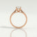Isabella solitaire oval lab diamond cathedral setting set 18k rose gold engagement ring