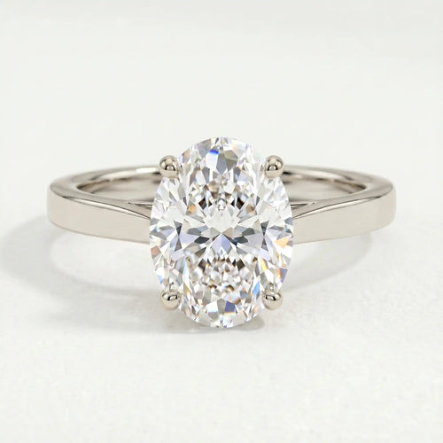 ISABELLA - Ready to Ship 2.01ct Oval Lab Diamond Platinum 950 Solitaire