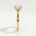 Isabella solitaire oval lab diamond cathedral setting set 18k yellow gold engagement ring