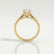 Isabella solitaire oval lab diamond cathedral setting set 18k yellow gold engagement ring