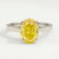 ISABELLA - Oval Yellow Lab Diamond 18K White Gold Solitaire