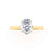 ISABELLA - Oval natural Diamond 18k Yellow Gold Solitaire Engagement Ring Lily Arkwright