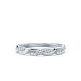 IVY - Ready to Ship Twist Pavé Platinum 950 Eternity Wedding Band