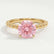 JULANE - Round Pink Lab Diamond 18k Yellow Gold Bubble & Bead Solitaire Ring