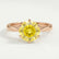 JULIET - Round Yellow Lab Diamond 18k Rose Gold Solitaire Ring