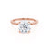JULANE - Bubble & Bead Solitaire Natural Diamond Engagement Ring 18k Rose Gold Lily Arkwright