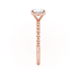 JULANE - Bubble & Bead Solitaire Lab Diamond Engagement Ring 18k Rose Gold Lily Arkwright