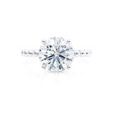 JULANE - Bubble & Bead Solitaire Moissanite Engagement Ring 950 Platinum Engagement Ring Lily Arkwright