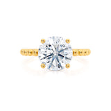 JULANE - Bubble & Bead Solitaire Lab Diamond Engagement Ring 18k Yellow Gold Engagement Ring Lily Arkwright