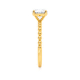 JULANE - Bubble & Bead Solitaire Lab Diamond Engagement Ring 18k Yellow Gold Engagement Ring Lily Arkwright