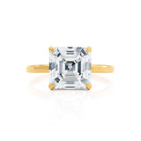 PARIS - Asscher Lab Diamond 18k Yellow Gold Petite Hidden Halo