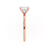 PARIS - Asscher Lab Diamond 18k Rose Gold Petite Hidden Halo