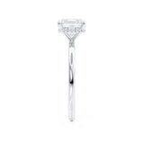 PARIS - Asscher Lab Diamond Platinum Petite Hidden Halo