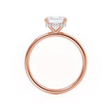 PARIS - Asscher Lab Diamond 18k Rose Gold Petite Hidden Halo