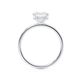 PARIS - Asscher Lab Diamond Platinum Petite Hidden Halo