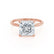 PARIS - Princess Lab Diamond 18k Rose Gold Petite Hidden Halo