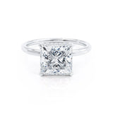 PARIS - Princess Lab Diamond 950 Platinum Petite Hidden Halo