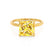 PARIS - Princess Yellow Sapphire & Diamond 18k Yellow Gold Petite Hidden Halo