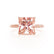 PARIS - Princess Champagne Sapphire & Diamond 18k Rose Gold Petite Hidden Halo