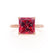 PARIS - Princess Ruby & Diamond 18k Rose Gold Petite Hidden Halo