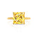 PARIS - Princess Yellow Sapphire & Diamond 18k Yellow Gold Petite Hidden Halo