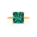 PARIS - Princess Emerald & Diamond 18k Yellow Gold Petite Hidden Halo
