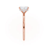 PARIS - Princess Lab Diamond 18k Rose Gold Petite Hidden Halo