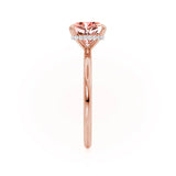 PARIS - Chatham® Princess Champagne Sapphire & Diamond 18k Rose Gold Petite Hidden Halo