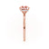 PARIS - Princess Champagne Sapphire & Diamond 18k Rose Gold Petite Hidden Halo