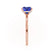 PARIS - Princess Blue Sapphire & Diamond 18k Rose Gold Petite Hidden Halo
