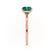 PARIS - Princess Emerald & Diamond 18k Rose Gold Petite Hidden Halo