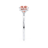 PARIS - Chatham® Princess Champagne Sapphire & Diamond 950 Platinum Petite Hidden Halo
