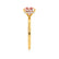 PARIS - Princess Champagne Sapphire & Diamond 18k Yellow Gold Petite Hidden Halo