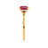 PARIS - Princess Ruby & Diamond 18k Yellow Gold Petite Hidden Halo