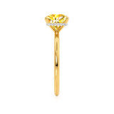 PARIS - Chatham® Princess Yellow Sapphire & Diamond 18k Yellow Gold Petite Hidden Halo
