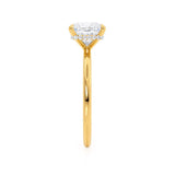 PARIS - Princess Lab Diamond 18k Yellow Gold Petite Hidden Halo