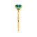 PARIS - Princess Emerald & Diamond 18k Yellow Gold Petite Hidden Halo