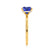 PARIS - Princess Blue Sapphire & Diamond 18k Yellow Gold Petite Hidden Halo
