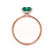 PARIS - Princess Emerald & Diamond 18k Rose Gold Petite Hidden Halo