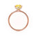PARIS - Princess Yellow Sapphire & Diamond 18k Rose Gold Petite Hidden Halo