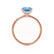 PARIS - Princess Aqua Spinel & Diamond 18k Rose Gold Petite Hidden Halo