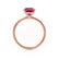 PARIS - Princess Ruby & Diamond 18k Rose Gold Petite Hidden Halo