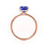 PARIS - Princess Blue Sapphire & Diamond 18k Rose Gold Petite Hidden Halo