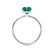 PARIS - Princess Emerald & Diamond 950 Platinum Petite Hidden Halo