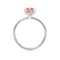PARIS - Princess Champagne Sapphire & Diamond 18k White Gold Petite Hidden Halo