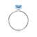 PARIS - Princess Aqua Spinel & Diamond 950 Platinum Petite Hidden Halo