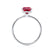 PARIS - Princess Ruby & Diamond 950 Platinum Petite Hidden Halo