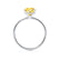 PARIS - Princess Yellow Sapphire & Diamond 18k White Gold Petite Hidden Halo